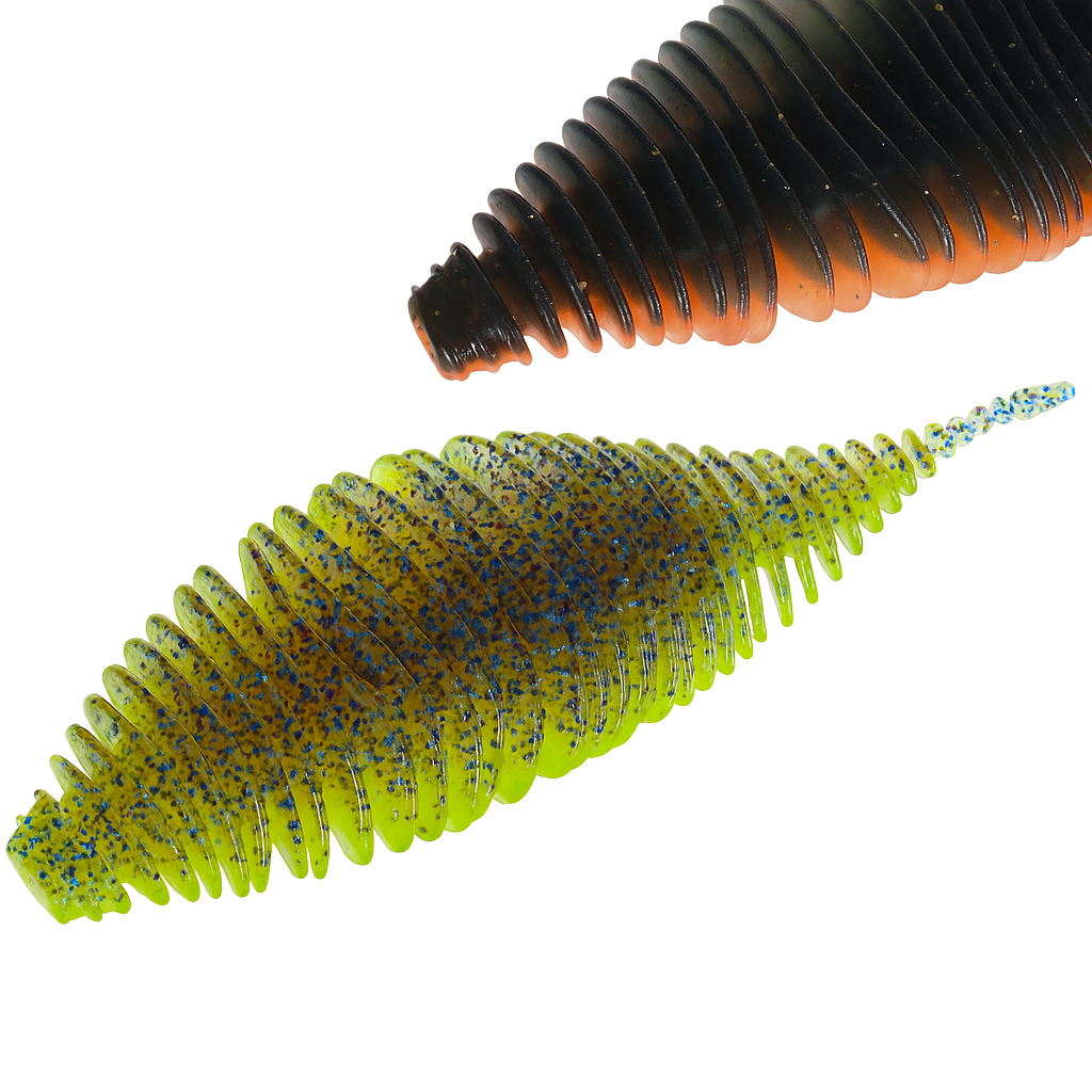 Señuelo Blando Tipo Gusano 3g-11g de Silicona en Acordeón