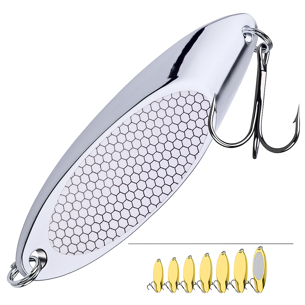 Cebo Metálico Spinner Spoon 3g-60g para Pesca Deportiva