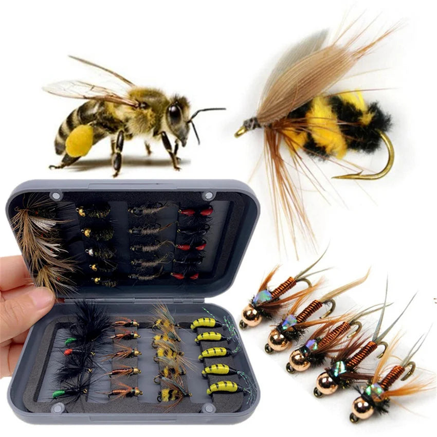 Set de Moscas de Pesca con Caja