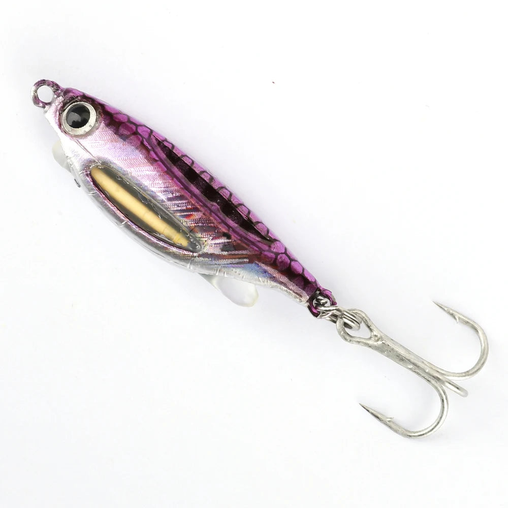 Señuelo Duro Tipo Jig con Ojos 3D Luminoso