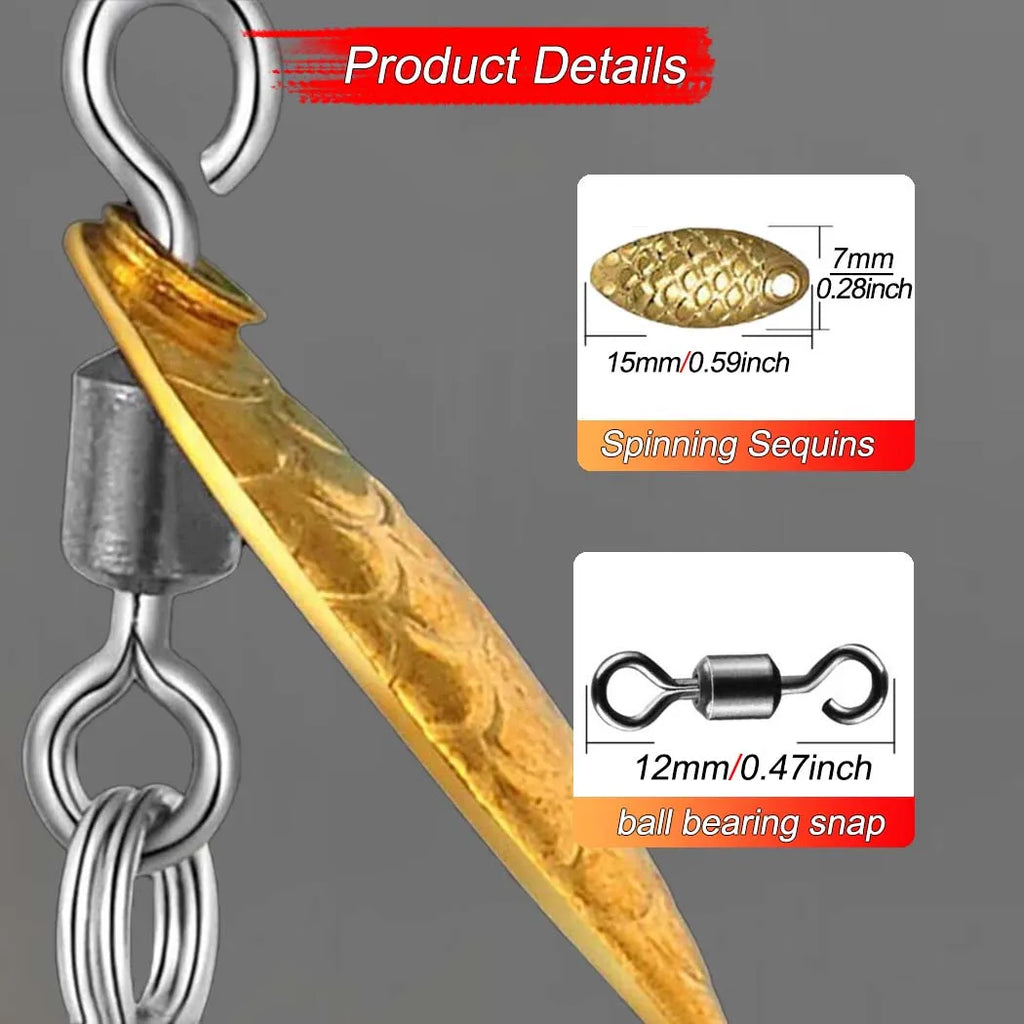 Set de 6 Moscas Spinner Nymph Scud