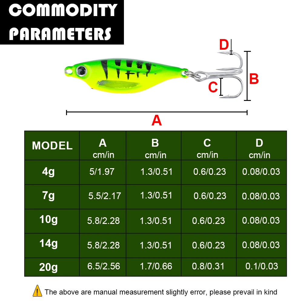 Señuelo Duro Tipo Jig con Ojos 3D Luminoso
