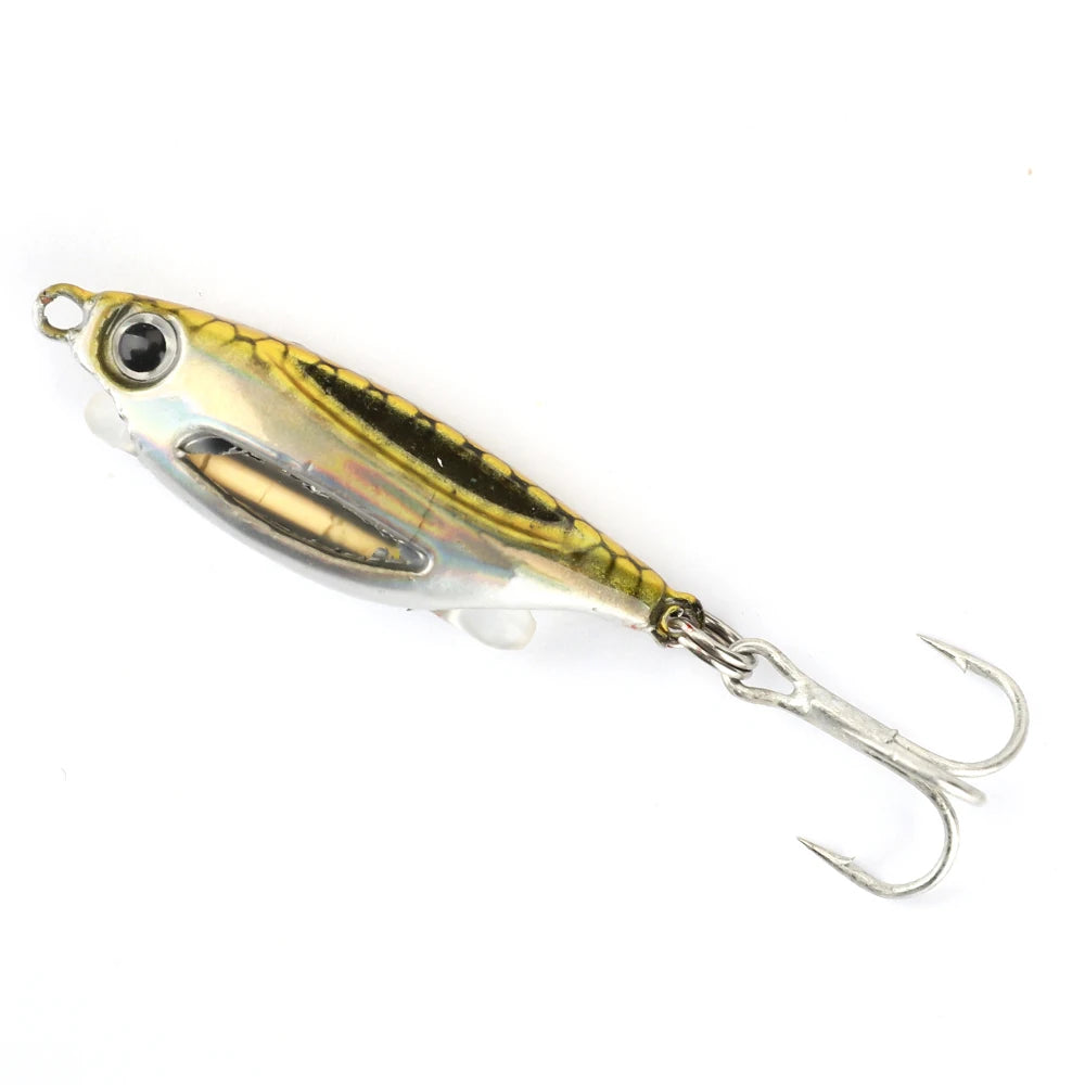 Señuelo Duro Tipo Jig con Ojos 3D Luminoso