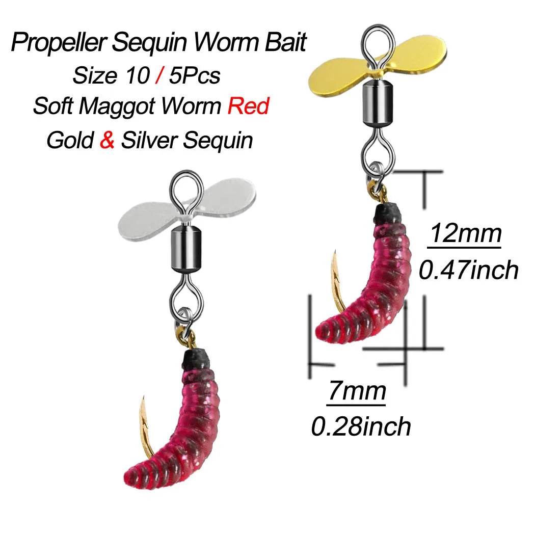 Set de 5 Señuelos Insecto con Hélice