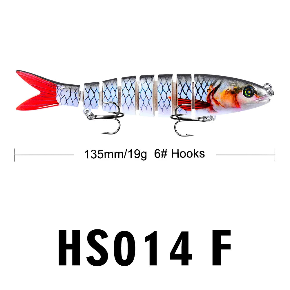 Señuelo Articulado Sinking Wobbler de 8 Segmentos