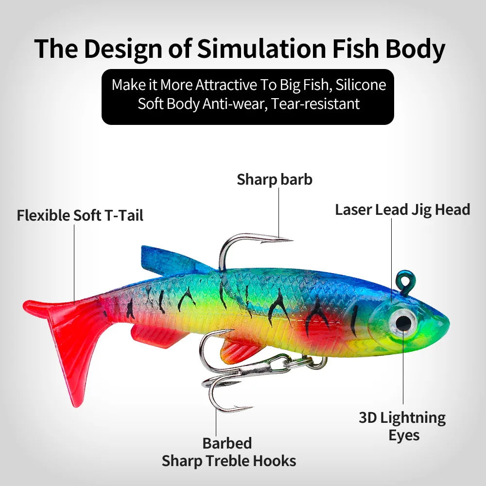 Señuelo Blando de Goma Tipo Swimbait