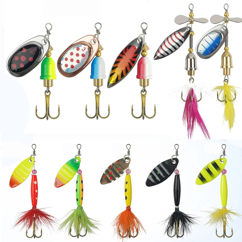 Señuelos Spinnerbait de Metal con Plumas