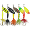 Señuelos Spinnerbait de Metal con Plumas