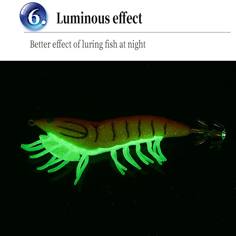 Señuelo Duro Luminoso Tipo Camarón