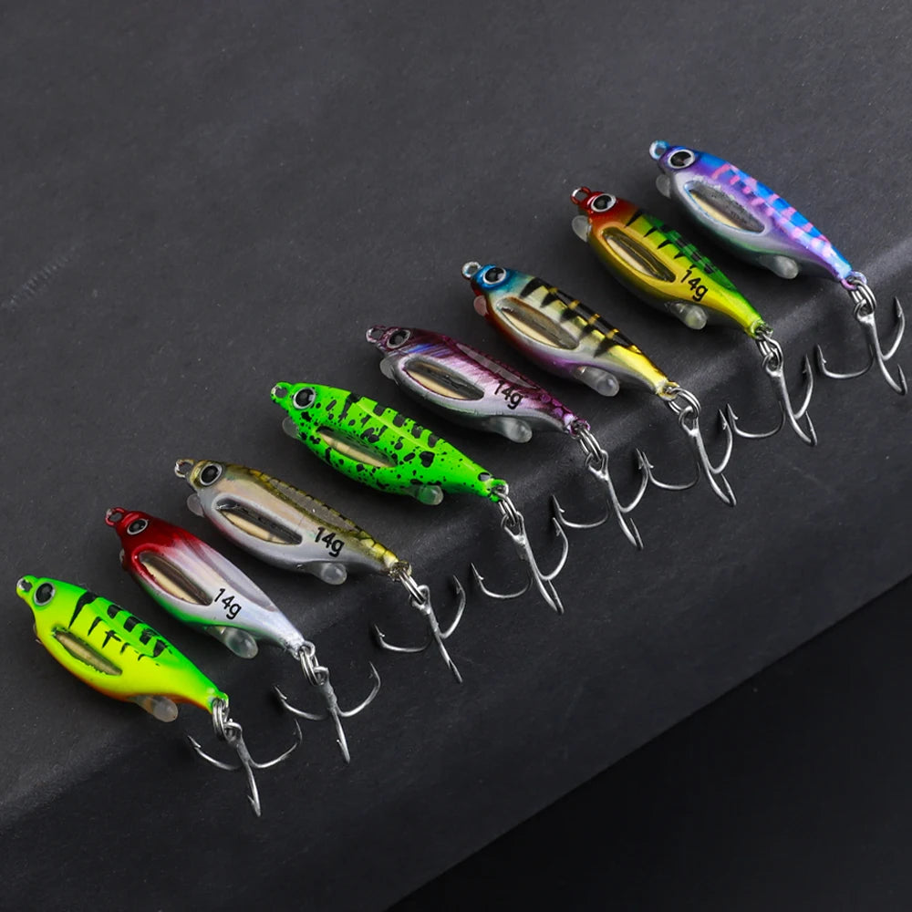 Señuelo Duro Tipo Jig con Ojos 3D Luminoso