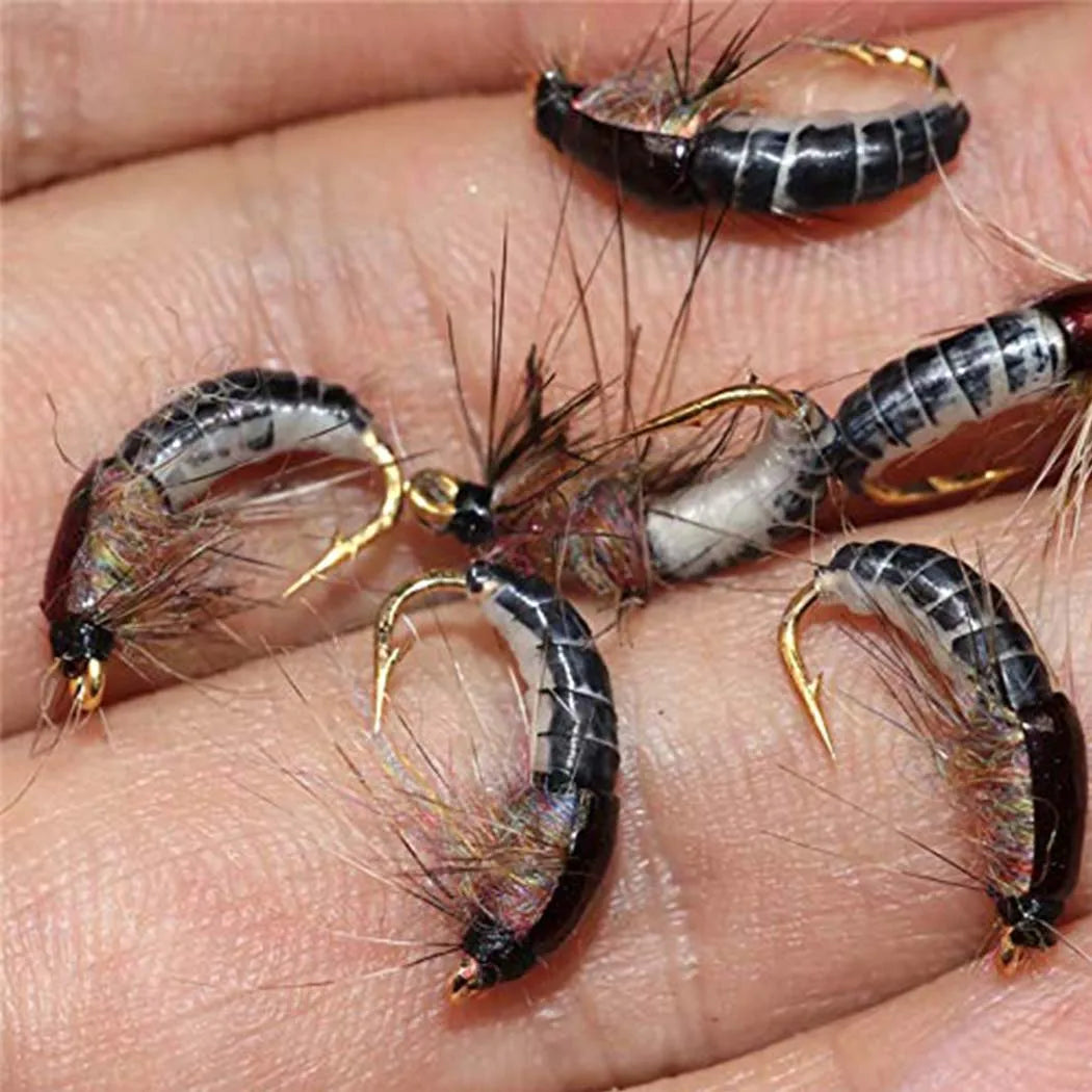 Set de 6 Moscas Spinner Nymph Scud