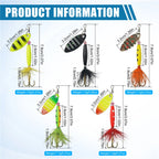 Señuelos Spinnerbait de Metal con Plumas