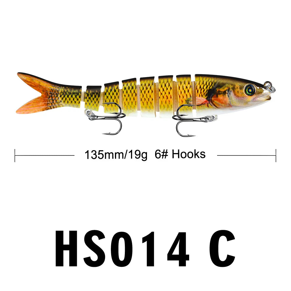 Señuelo Articulado Sinking Wobbler de 8 Segmentos